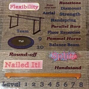 💞 New Gymnastics Scrapbooking Craft Stickers
